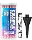 Cones King Size SafeDelux, pacote com 100, com tubo de vidro hermético