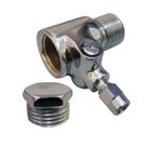 Conexão Adaptador 1/2" P/ Torneira Filtro de Água Bebedouro Mangueira 3/8" Com Registro + Tampão
