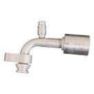 Conexão Block Fitting 90º 10mm Aluminio C/ Engate R134a Compressor