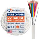Conexão de cabo personalizada de calibre 22 (22 AWG) 12 condutores
