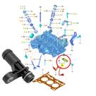 Conexao De Entrada De Agua No Cabecote ( New Fiesta 2016 A 2019 Motor Ecoboost 1.0 - Transmissao Automatica ) ( Ford Ka 2014 A 2021 Motor 1.0 12V Flex