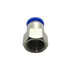Conexao Pneumática Reta Femea 12mmx1/2 Bsp - 6 Peças Conexao Pneumática Reta Femea 12mmx1/2 Bsp - 6 Peças