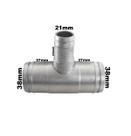 Conexão T Aluminio Radiador Adaptação 37x20x37mm Universal