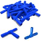 Conexão Tê Triplo De 3/8 Polegadas p/ Mangueira Conector Resistente - Kit 100 und