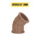Conexões de Agua 1/2 20mm Marrom Cotovelo 90/45 - Luva - Tee - Caps - Luva - Adaptador