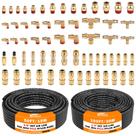 Conexões de Linha de Ar CheemuII - Kit com 64 Peças, Mangueira de 30m (1/4) e 15m (3/8) Conexões de Linha de Ar CheemuII - Kit com 64 Peças, Mangueira de 30m (1/4) e 15m (3/8)