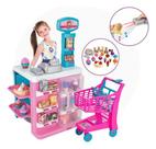 Confeitaria De Brinquedo Com Carrinho De Mercado E Acessório