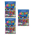 Confeito de Chocolate com Cores Vivas Kit Incluindo 3 Un