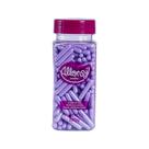 Confeito temático comestível decorativo roxo 20mm 100g