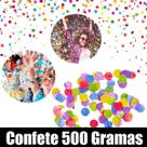 Confete carnaval papel colorido festa folia redondo 500gr loja do abençoado