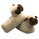 Conforto e Estilo Pantufas 3D de Cachorro Pug Tamanho Único Conforto e Estilo Pantufas 3D de Cachorro Pug Tamanho Único