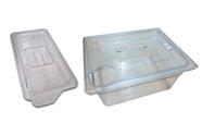 Conj 1 Cuba Gastronômica Em POLICARBONATO GN 1/2X200 mm 12 Litros + 1 Cuba Gastronômica 1/3X200 mm 7 Llitros CAMBRO Com TAMPA Com ABERTURA Para Sous V
