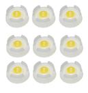 Conj 10 Bicos Com Válvula Removível MÉDIA NSF Amarela Para Molhos e Caldas de Consistência Média Pra Bisnaga FIFO Bootle Canadá Original