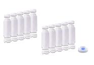 Conj 10 Bisnagas 473 ml (16 Oz) FIFO Bootle Canadá Original Bico NSF Com Válvula Removível AZUL ESCURO Para Molhos e Caldas de Consistência GROSSA