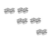 CONJ 10 CUBAS Gastronômicas Em INOX GN 1/9x65 mm 590 ml + 10 TAMPAS 1/9 Em INOX Sem ABERTURA ZAHAV