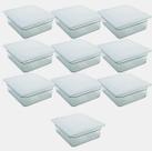 CONJ 10 CUBAS Gastronômicas Em POLICARBONATO GN 1/6X65 mm 1 Litro + 10 TAMPAS 1/6 Vedante Em Polipropileno CAMBRO