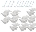 CONJ 10 CUBAS Gastronômicas Em POLICARBONATO GN 1/6X65 mm 900 ml + 10 TAMPAS 1/6 Em POLI Com ABERTURA + 10 CONCHAS Em POLI CAMBRO CONJ 10 CUBAS Gastronômicas Em POLICARBONATO GN 1/6X65 mm 900 ml + 10 TAMPAS 1/6 Em POLI Com ABERTURA + 10 CONCHAS Em POLI CAMBRO
