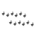 CONJ 12 CUBAS GASTRONÔMICAS 1/6x65 mm 900 ml PLÁSTICA ABS CINZA + 12 TAMPAS Transparente Com FLIP, DOBRADIÇA e ABERTURA Para COLHERES e CONCHAS SB