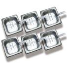CONJ 12 CUBAS Gastronômicas Em INOX GN 1/6x65 mm 900 ml COM TAMPA POLI Com Abertura Para Colher + 12 Colheres 21 cm