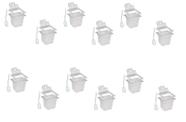 CONJ 12 CUBAS Gastronômicas Em POLICARBONATO GN 1/6X150 mm 2,2 L + 12 TAMPAS POLI Com FLIP DOBRADIÇA e ABERTURA CAMBRO + COLHERES 20 cm SB
