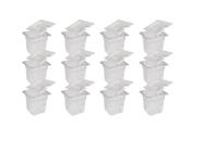 CONJ 12 CUBAS Gastronômicas Em POLICARBONATO GN 1/6X150 mm 2,2 Litros + 12 TAMPAS 1/6 Em POLI Com ABERTURA Para COLHER CAMBRO