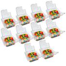 CONJ 15 CUBAS Gastronômicas Em POLICARBONATO GN 1/6X65 mm 900 ml + 15 TAMPAS POLI Com FLIP DOBRADIÇA e ABERTURA CAMBRO + 15 COLHER 21 cm SB