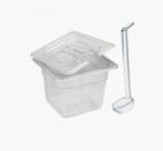 Conj 2 Cuba Gastronômica Policarbonato GN 1/6X100 mm 1,5L com TAMPA COM ABERTURA + CONCHA Conj 2 Cuba Gastronômica Policarbonato GN 1/6X100 mm 1,5L com TAMPA COM ABERTURA + CONCHA
