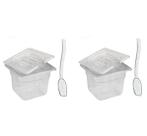 CONJ 2 CUBAS Gastronômicas Em POLICARBONATO GN 1/6X100 mm 1,5 Litros + 2 TAMPAS 1/6 Em POLI Com ABERTURA CAMBRO + 2 COLHERES 21 cm SB