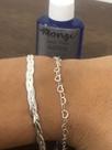 Conj. 2 Pulseiras Prata 925 3 Fios E Coração + Liquido