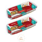 Conj 2 Travessa Retangular Vidro 2,2L Forno Freezer Nadir