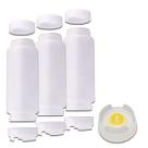 Conj 3 Bisnagas 473 ml (16 Oz) FIFO Bootle Canadá Original Bico NSF Com Válvula Removível AMARELA Para Molhos e Caldas de Consistência Média