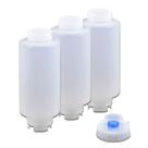 Conj 3 Bisnagas 946 ml (32 Oz) FIFO Bootle Canadá Original Bico NSF Com Válvula Removível AZUL ESCURO Para Molhos e Caldas de Consistência GROSSA