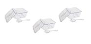CONJ 3 CUBAS Gastronômicas Acrílicas ECO Expositoras 15,3X15,3 cm PARA SORVETERIA, AÇAITERIA e Afins + 3 TAMPAS Com Abertura + 3 Colheres/Conchas Eco