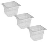 CONJ 3 CUBAS Gastronômicas Em POLICARBONATO GN 1/6X100 mm 1,5 Litros Sem TAMPA CAMBRO CONJ 3 CUBAS Gastronômicas Em POLICARBONATO GN 1/6X100 mm 1,5 Litros Sem TAMPA CAMBRO