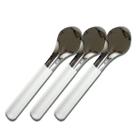 CONJ 3 ESPÁTULAS Para Sorvete Italiano, Açaí INOX 28 cm Cabo BRANCO