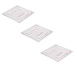 CONJ 3 TAMPAS 1/6 Em POLICARBONATO Para Cubas Gastronômica GN 1/6 Poli CAMBRO