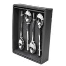 Conj 4 Colheres Aço Inoxidável Bambu 13,5cm Linha Índia BTC