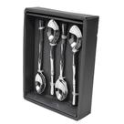 Conj 4 Colheres Aço Inoxidável Bambu 13,5cm Linha Índia BTC