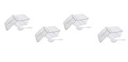 CONJ 4 CUBAS Gastronômicas Acrílicas ECO Expositoras 15,3X15,3 cm PARA SORVETERIA, AÇAITERIA e Afins + 4 TAMPAS Com Abertura + 4 Colheres/Conchas Eco