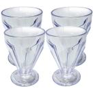 Conj 4 taça de sorvete sundae sobremesa acrílico 250ml