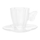 Conj 4 Xícaras De Café Com Pires Butterfly 80ml - Wolff