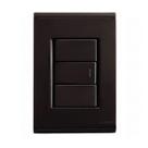Conj. 4X2 1 Interruptor Simples 10A Preto Liz - Tramontina