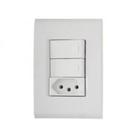 Conj 4X2 2 interruptores simples 10A + 1 tomada 2P+T 20A 250V Liz Tramontina 71 - Tramontina Eletrik