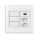 Conj 4x4 3 Int Simples + 1 USB 2A + 2 TOM 10A Infiniti