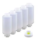 Conj 5 Bisnagas 946 ml (32 Oz) FIFO Bootle Canadá Original Bico NSF Com Válvula Removível AMARELA Para Molhos e Caldas de Consistência MÉDIA