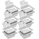 CONJ 6 CUBAS Gastronômicas Em POLICARBONATO GN 1/6X65 mm 900 ml + 6 TAMPAS 1/6 Em POLI Com FLIP, DOBRADIÇA e ABERTURA Para COLHERES e CONCHAS SB CONJ 6 CUBAS Gastronômicas Em POLICARBONATO GN 1/6X65 mm 900 ml + 6 TAMPAS 1/6 Em POLI Com FLIP, DOBRADIÇA e ABERTURA Para COLHERES e CONCHAS SB