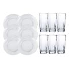 Conj 6 Pratos Astral Sopa Fundos 6 Copos Bali Transparente Conj 6 Pratos Astral Sopa Fundos 6 Copos Bali Transparente