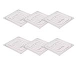 CONJ 6 TAMPAS 1/6 Em POLICARBONATO Para Cubas Gastronômica GN 1/6 Poli CAMBRO