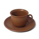 Conj 6 Xicaras Cafe Wellig 90ml C/ Pires Fullfit- Terracota