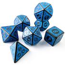 Conj. 7 Dados - Runas Alto Relevo - 50% OFF SUPER PROMO - RPG